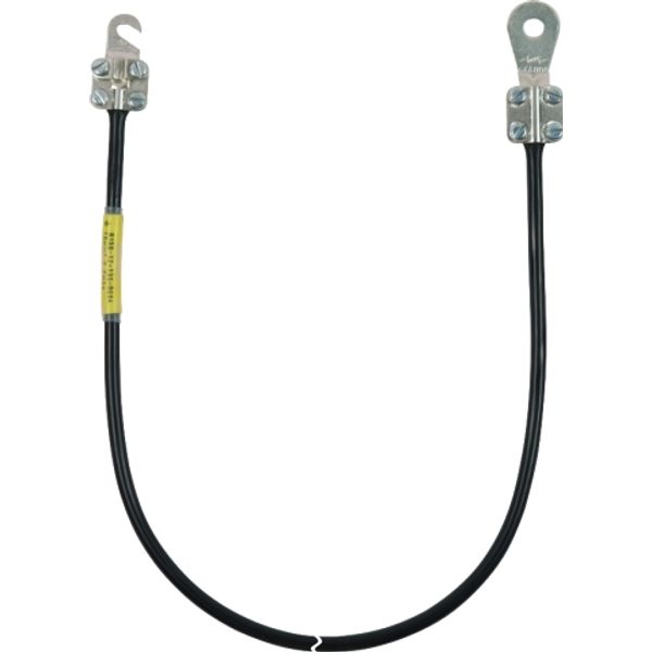 Earth conductor 10mm² / L 0.6m black w. 1 open cable lug (C) M8 a.(A)  image 1