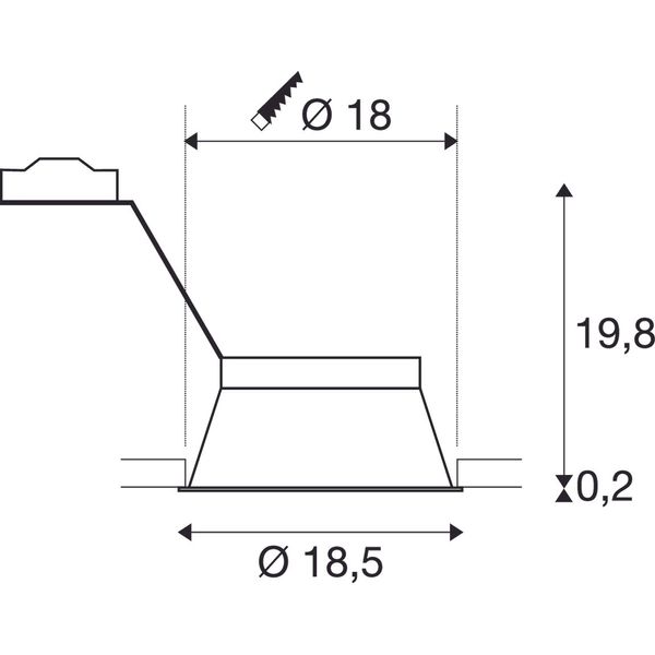 HORN-T recessed fitting, QPAR111, matt white, GU10, max.50W image 2