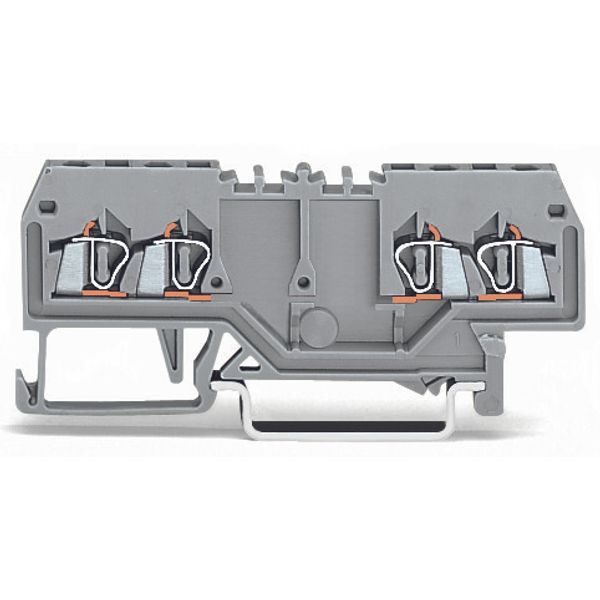 Double potential terminal block 1.5 mm² with double, center marker slo image 1