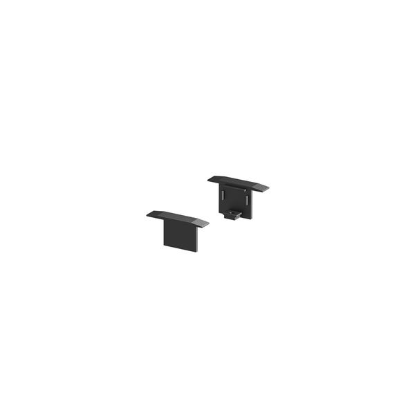 GRAZIA 10 Recessed profile endcaps, 2 pcs., black image 1