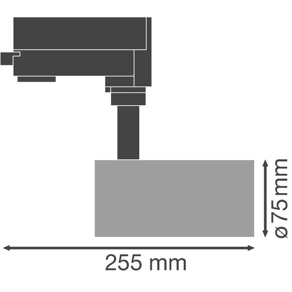 TRACKLIGHT SPOT D75 25W 25 W 4000 K 90RA NFL WT image 2