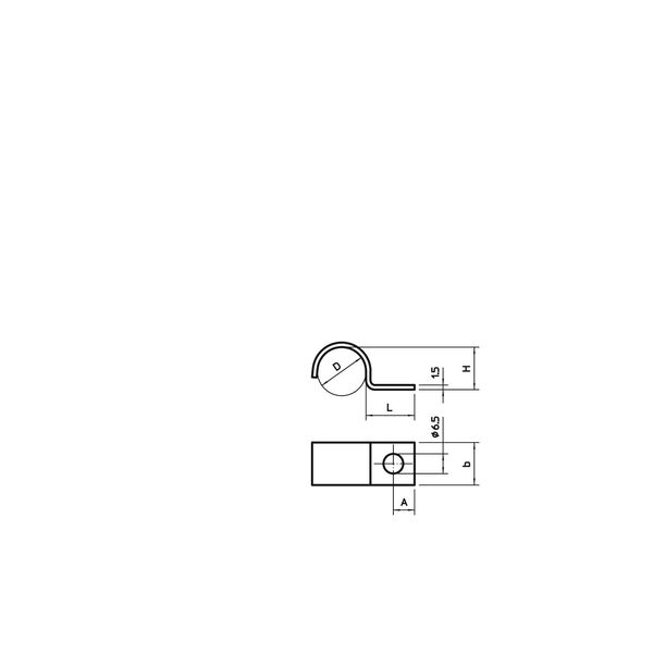 1015 9 G Fastening clip single lobe 9mm image 2