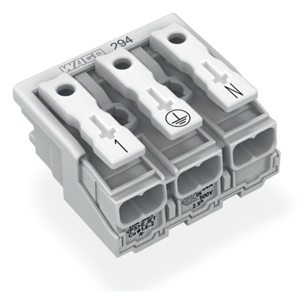 Lighting connector push-button, external without ground contact white image 3