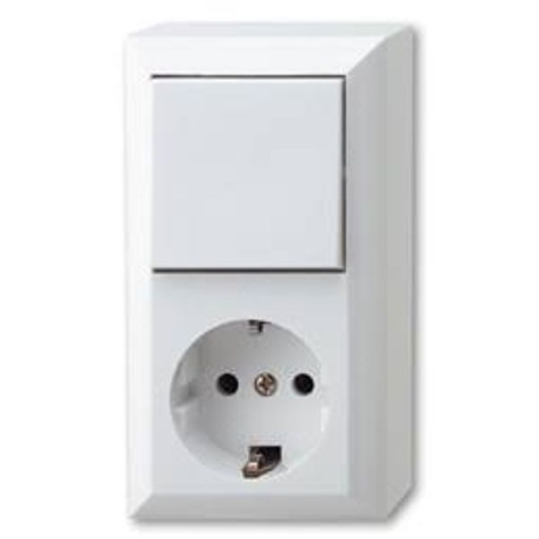 Socket+Switch v/a 0314H IP44 GAO white image 1