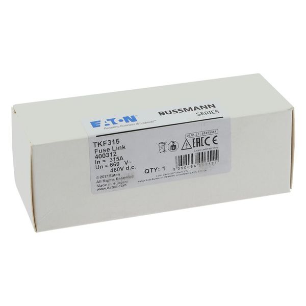 Fuse-link, LV, 315 A, AC 660 V, DC 460 V, BS88/B3, 53 x 137 mm, gL/gG, BS image 13