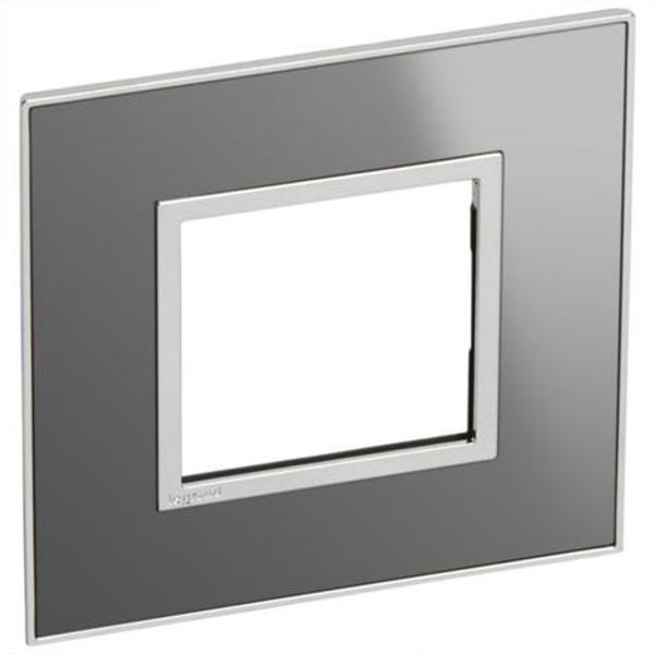 French and German standard plate square version 2 modules - reflective stainless steel image 1