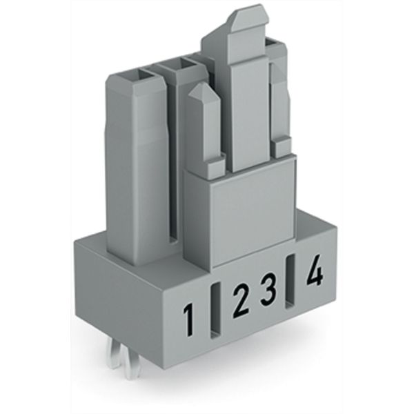 Socket for PCBs straight 4-pole gray image 2