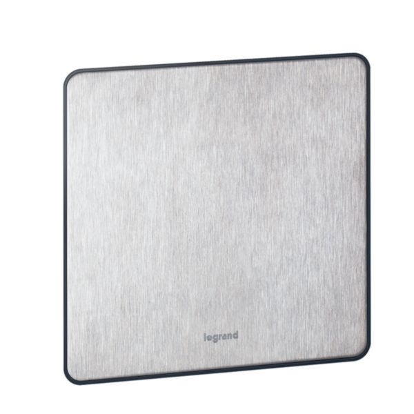 Synergy Sleek 1 Gang Blanking Plate Brushed Stainless Steel image 1