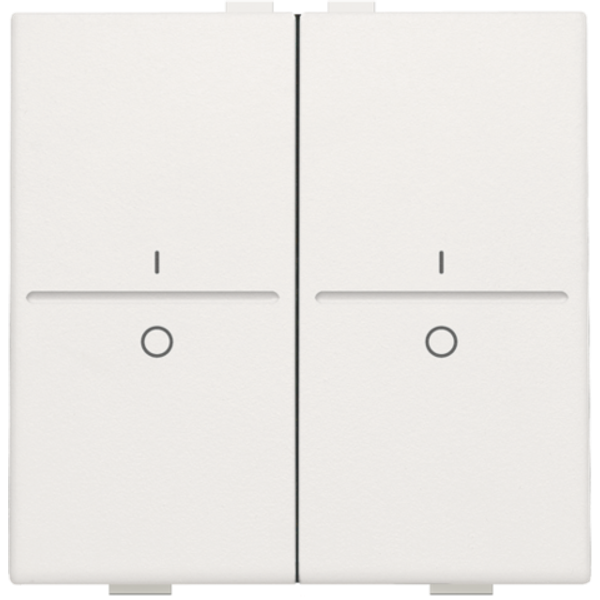 Double key with 'I' and '0' symbols for wireless switch or push button image 2