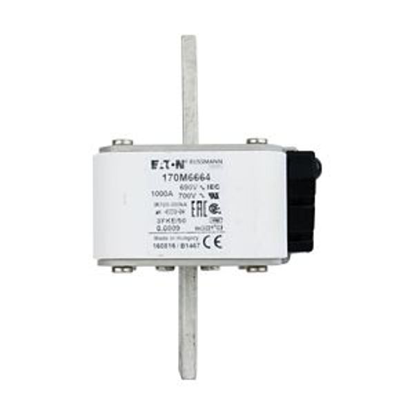 Fuse-link, high speed, 1000 A, AC 690 V, size 3, 76 x 92 x 135 mm, aR, IEC, UL, single indicator image 3