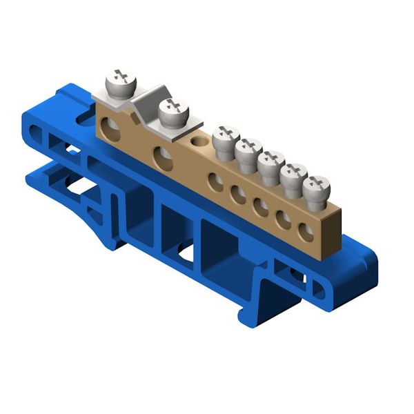 TERMINAL STRIP 7-WAY FOR DIN RAIL image 1