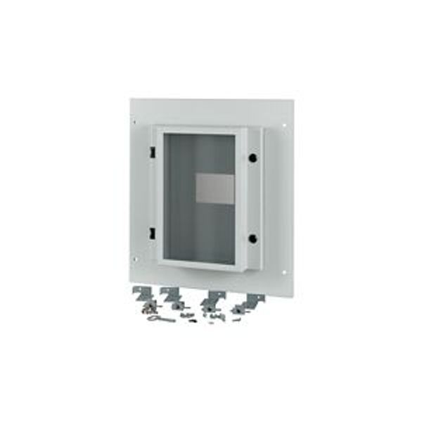 Front plate, NZM4, 4p, fixed with mechanical interlock, W=600mm, IP55, grey image 4