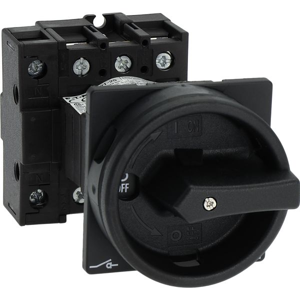 Main switch, P1, 25 A, rear mounting, 3 pole + N, STOP function, With black rotary handle and locking ring, Lockable in the 0 (Off) position image 20