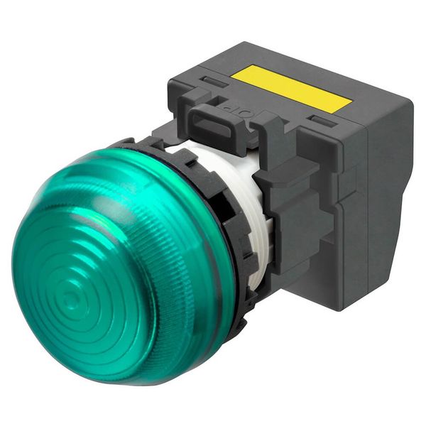 M22N Indicator, Plastic semi-spherical, Green, Green, 220/230/240 V AC image 1