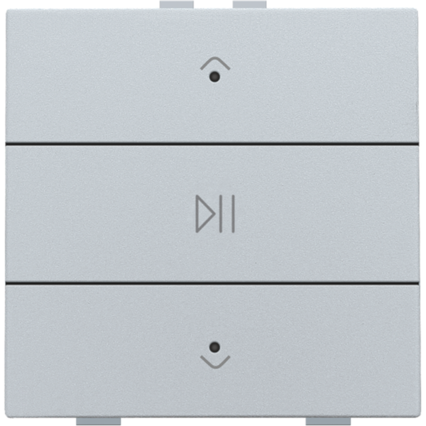 Single audio control with LEDs for Niko Home Control, sterling coated image 2