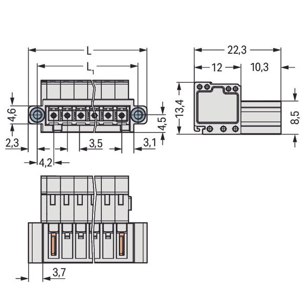 1-conductor male connector image 3