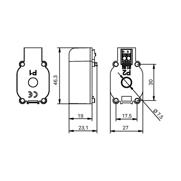 Plug-in current transformer Primary rated current: 35 A Secondary rate image 2