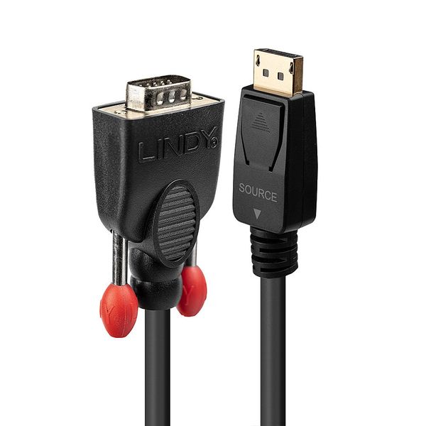 1m Display Port to VGA Adapter Cable Connects a single DisplayPort device to a single VGA Display with a maximum resolution of 1920x1200@60Hz image 1