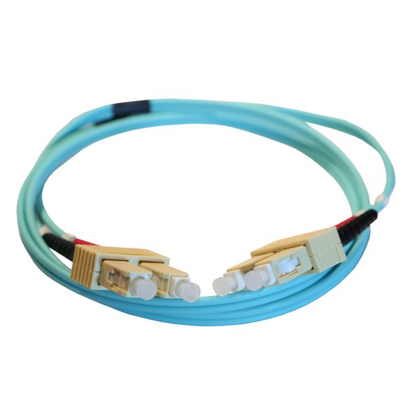 Patch cord fiber optic OM3 multimode (50/125µm) SC/SC duplex 3 meters image 1