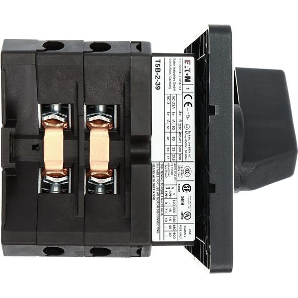 Multi-speed switches, T5B, 63 A, flush mounting, 2 contact unit(s), Contacts: 4, 90 °, maintained, Without 0 (Off) position, 1-2, Design number 39 image 13