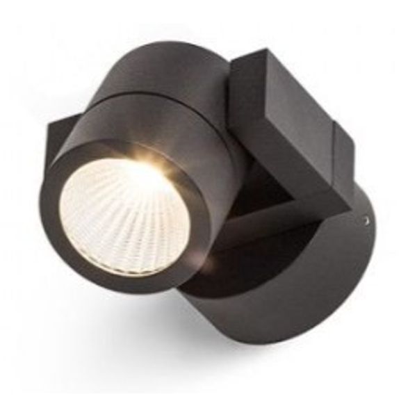 ORIT wall black LED SPOT 6W 80° IP44 3000K R12034 RENDL image 1