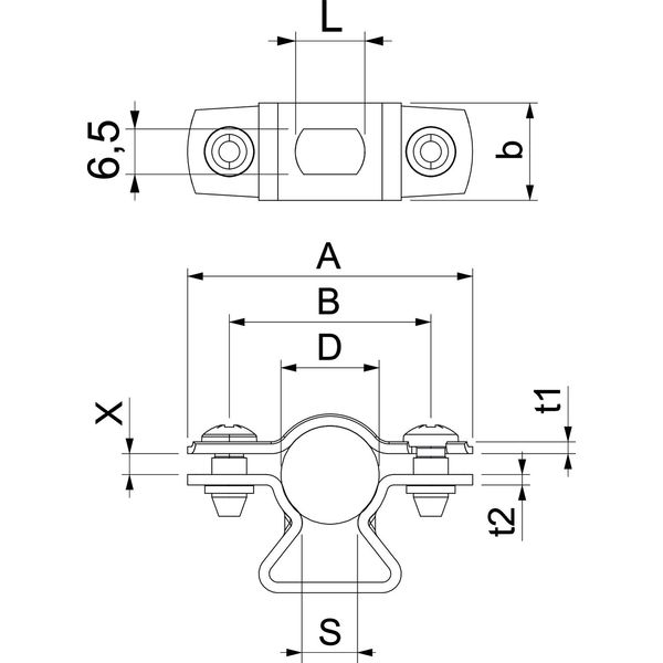 ASL 733 14 G Distance saddle with slot 12-14mm image 2