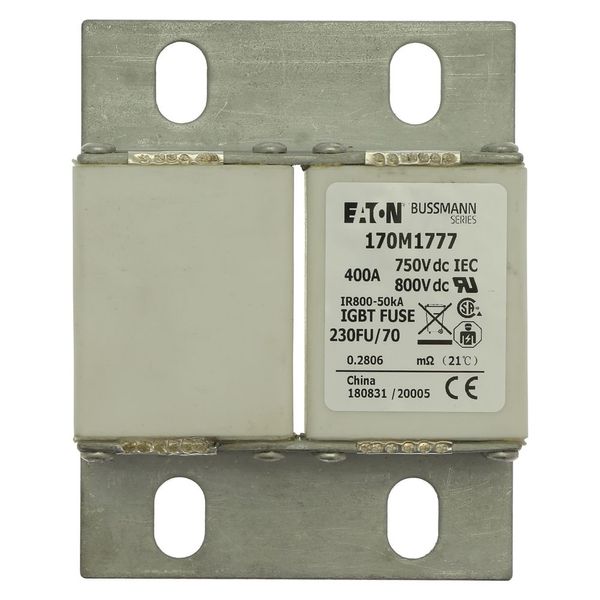 Fuse-link, high speed, 400 A, DC 750 V, size 230, 24 x 78 x 98 mm, aR, IEC, UL image 7