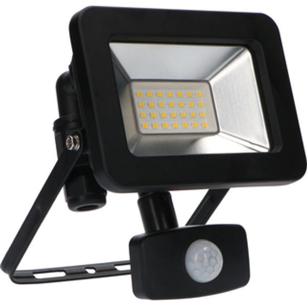 Floodlight - 20W 2200lm 4000K IP44  - Sensor - Sanan LED - Black image 1