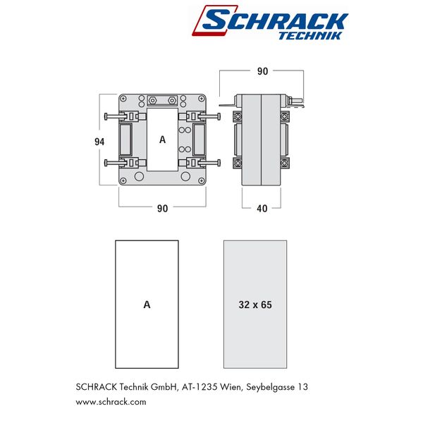 Current transformer 800/5A 65x32, class 0.5 image 6