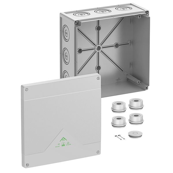 Junction box, Type of protection IP55/IP66, max. 35², Impact strength IK07, Protection class II, Ui 1000V AC, Ui 1000V DC, DLG, VDE, Halogen free image 1