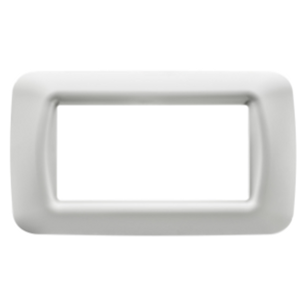 TOP SYSTEM PLATE - IN TECHNOPOLYMER GLOSS FINISHING - 4 GANG - CLOUD WHITE - SYSTEM image 1