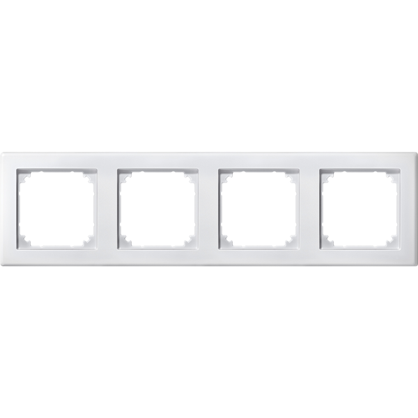 M-SMART frame, 4-gang, polar white image 2