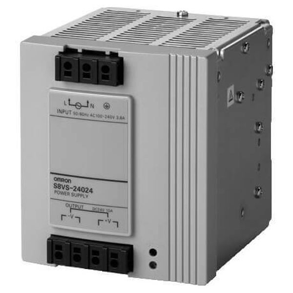 Power supply, 240 W, 100-240 VAC input, 24 VDC, 10 A output, DIN rail image 2