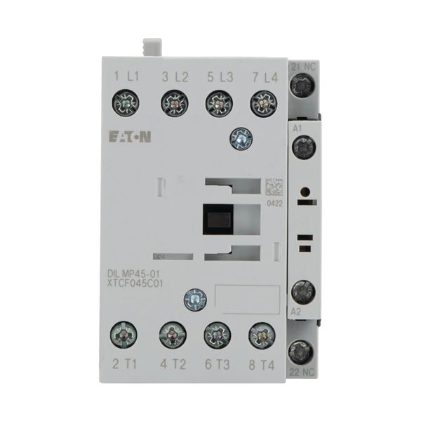 Contactor, 4 pole, 45 A, 1 NC, 110 V 50 Hz, 120 V 60 Hz, AC operation image 10