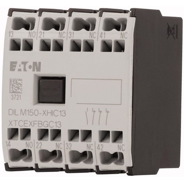 Auxiliary contact module, 4 pole, Ith= 16 A, 1 N/O, 3 NC, Front fixing, Spring-loaded terminals, DILMC40 - DILMC150 image 3