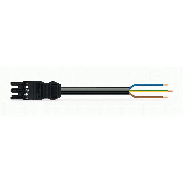 pre-assembled connecting cable;Eca;Socket/open-ended;black image 3