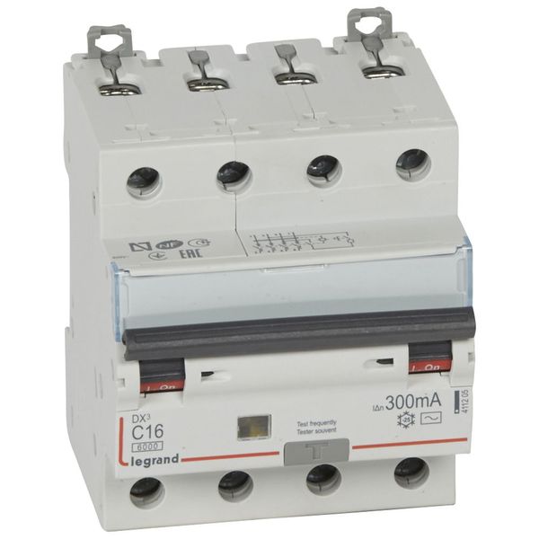 RCBO - DX³ 6000 -10 kA -4P-400 V~ -16 A -300 mA -AC type image 1