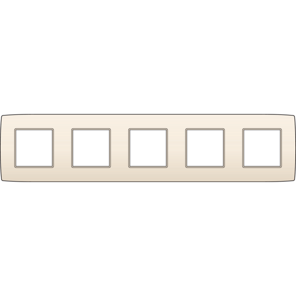 Fivefold faceplate, 71 mm centre distance, Niko Original cream image 4