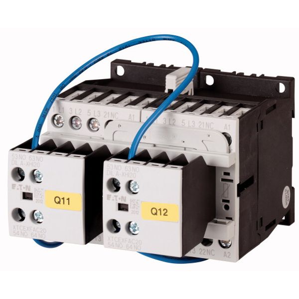 Reversing contactor combination, 380 V 400 V: 4 kW, 24 V DC, DC operation image 1