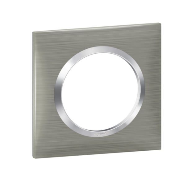 Dooxie square plate 1 station brushed stainless steel effect finish image 1