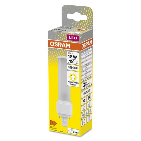 OSRAM DULUX LED D EM & AC MAINS 7W 830 G24D-2 image 17