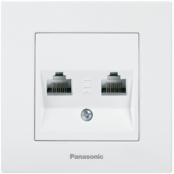 Karre Plus White Two Gang Data Socket (2xCAT5) image 1