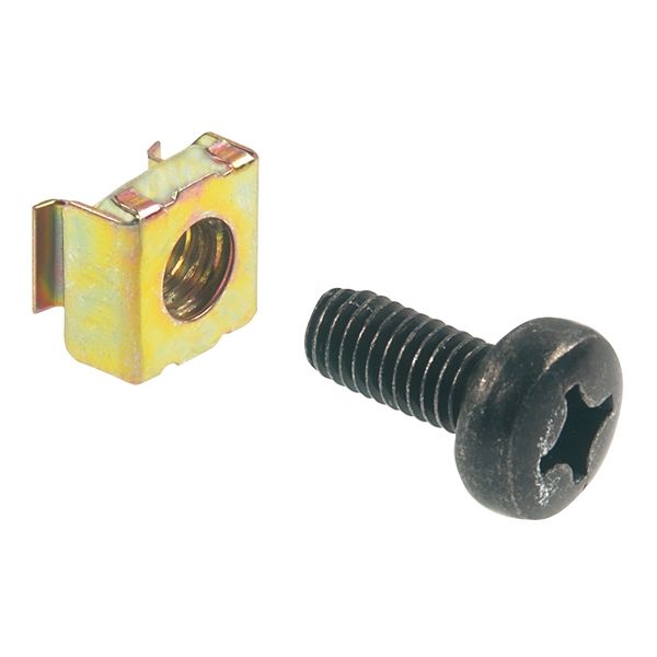 Metal screw + cage nut for patch panels image 1