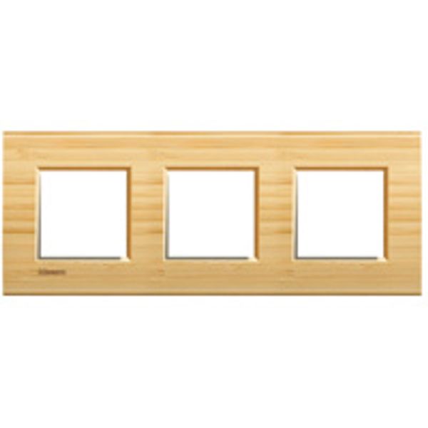 LL - cover plate 2x3P 71mm bamboo image 1