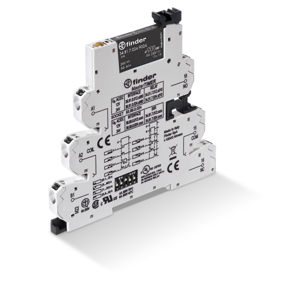 Rel. interface SSR MasterTIMER Push-IN In.24VUC 1NO Out.6A/24VDC (39.90.0.024.9024) image 2