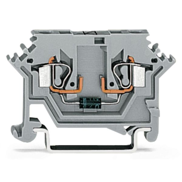 Component terminal block 2-conductor with diode 1N4007 gray image 1