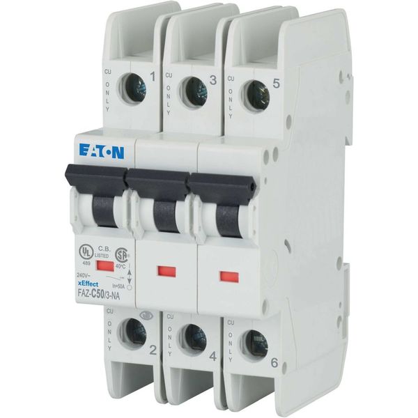 Miniature circuit breaker (MCB), 50 A, 3p, characteristic: C, NA image 15