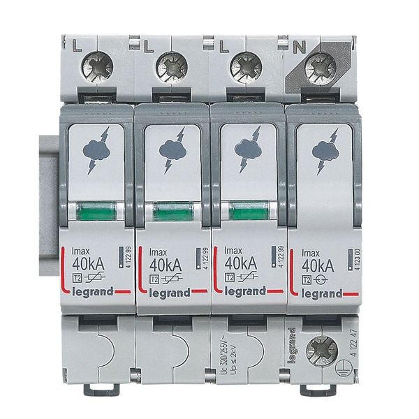 SPD - T2 - Imax 40 kA/pole - 3P+N - neutral on right-hand side image 2