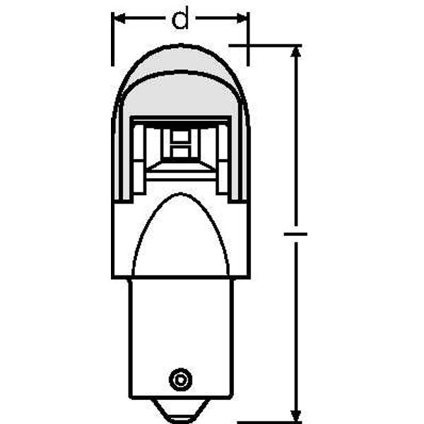 7556YE-02B 2W 12V BA15S BLI2 OSRAM image 2