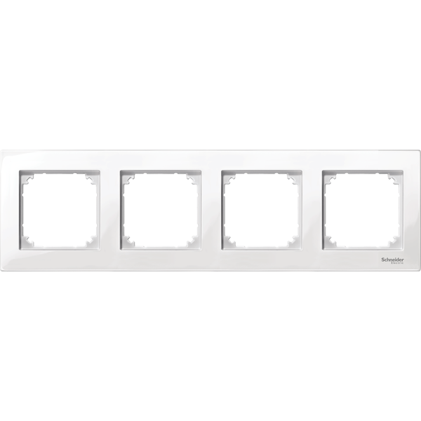 M-PLAN frame, 4-gang, polar white, glossy image 4